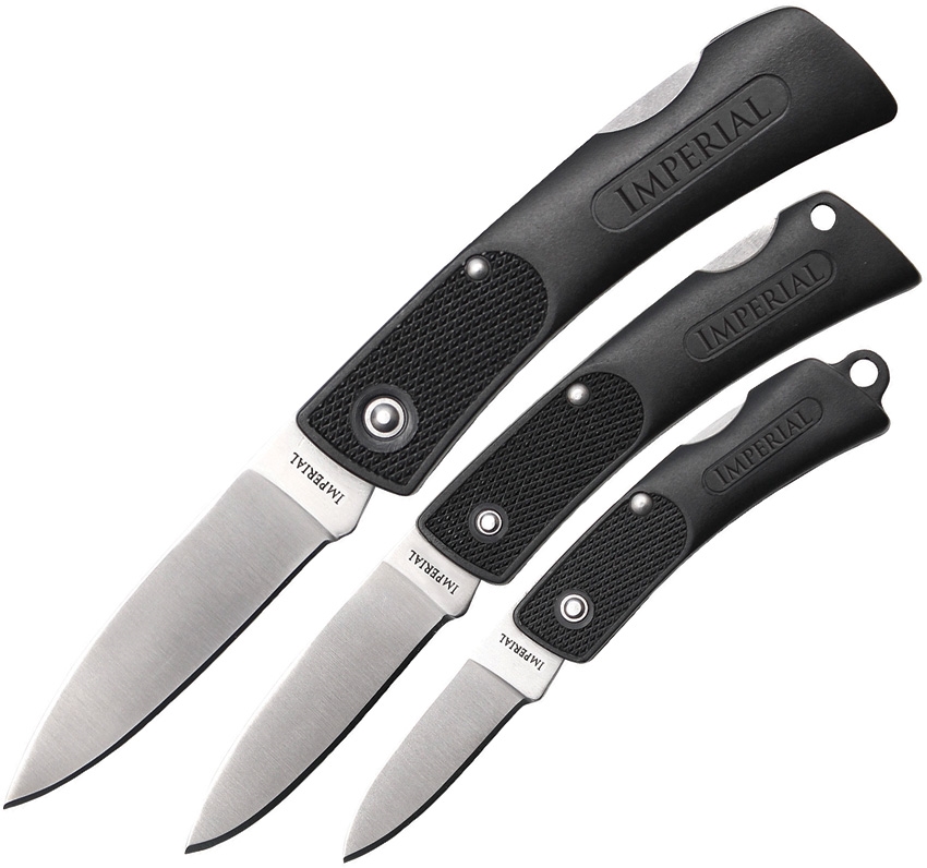 Imperial Schrade IMPCOM6CP Three Piece Lockback Knife, Combo