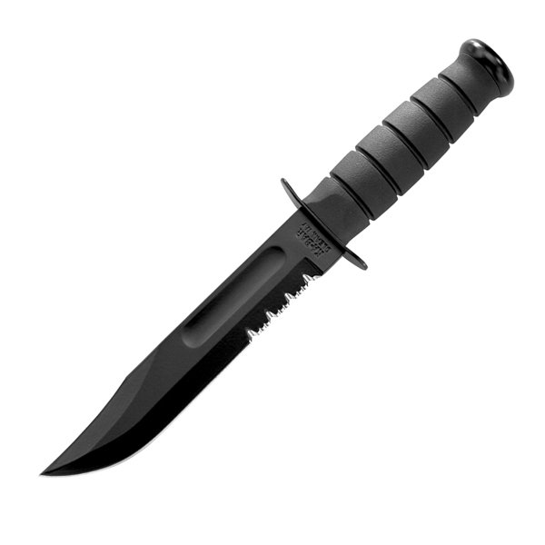 Ka-Bar KB1214 Black Fighting, Utility Knife, Serrated