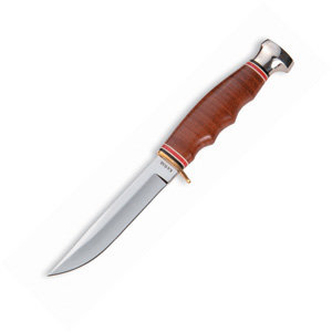 Ka-Bar KB1232 Hunter Knife, Stacked Leather Handle
