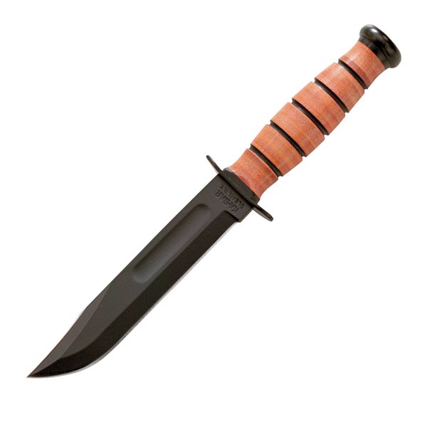 Ka-Bar KB1250 Short USMC Knife, With Leather Sheath