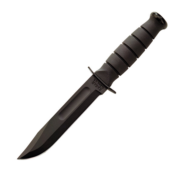 Ka-Bar KB1258 Short Black Knife, Plain