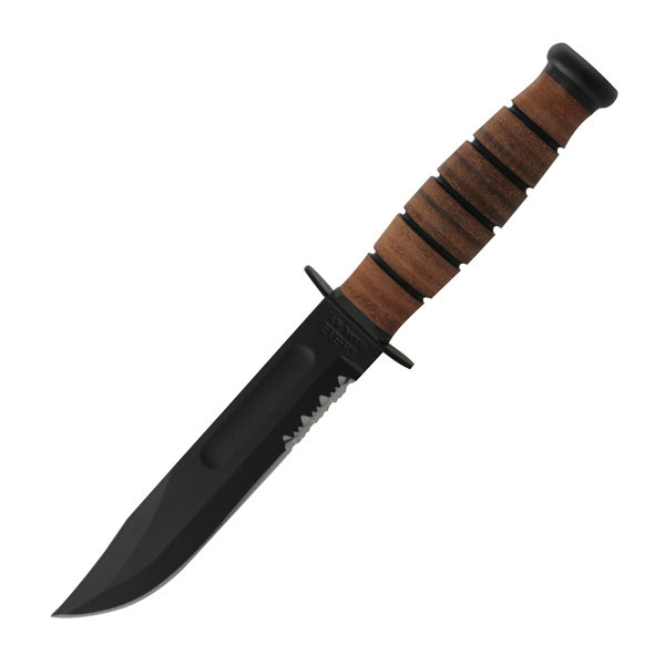 Ka-Bar KB1261 Short Knife USA, Leather Handle