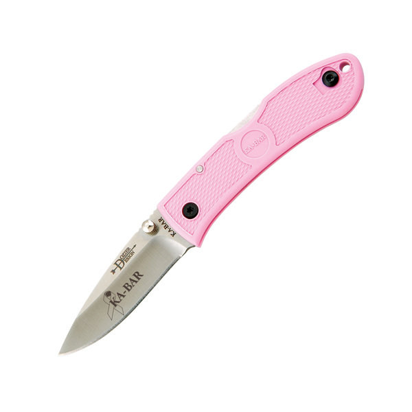 KA-BAR 4072PK Dozier Mini Folder Knife, Pink Zytel Handle