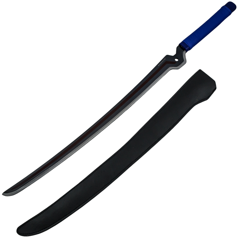 Katana Blue Handle Flame Sword Samurai