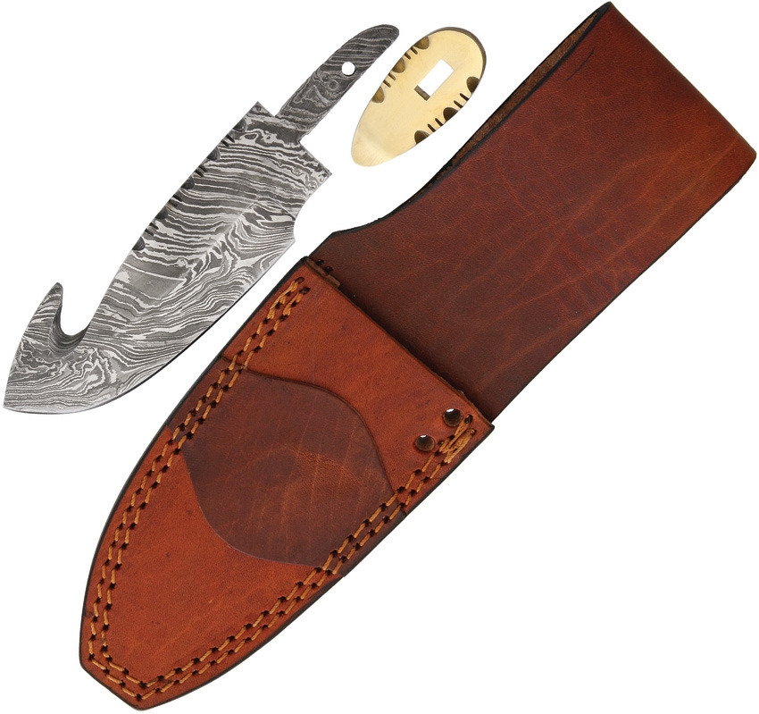 Knifemaking BLSODMBL2 Damascus Guthook Knife