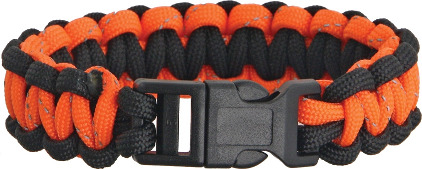 Knotty Boys KY370 Bracelet Reflective Lg Black, Orange