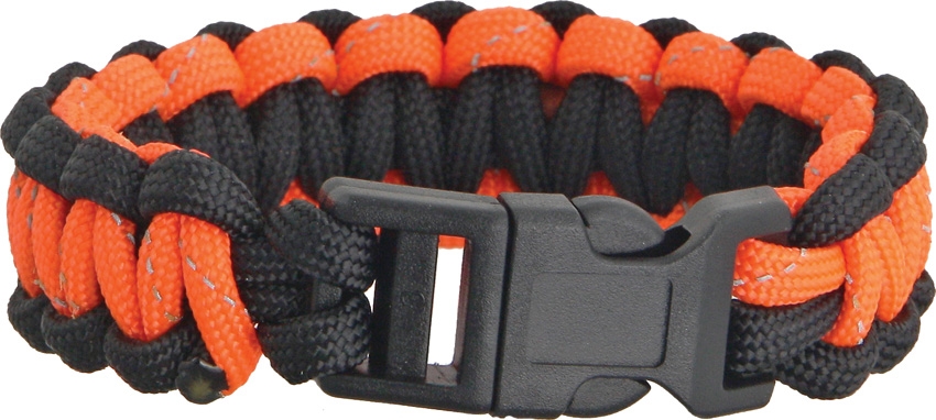 Knotty Boys KY372 Bracelet Reflective Md Black, Orange