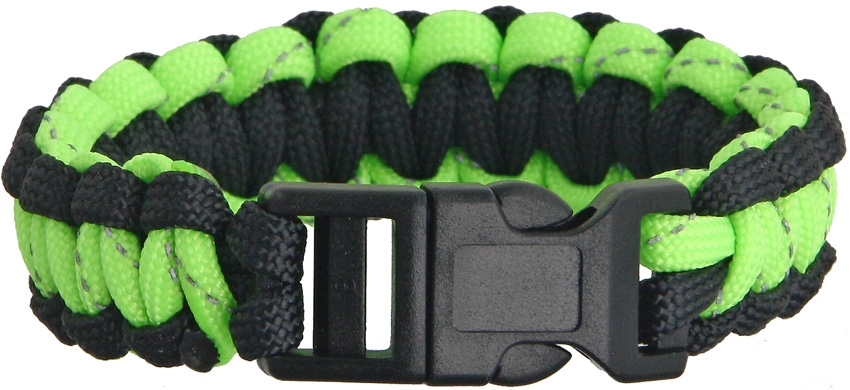 Knotty Boys KY373 Bracelet Reflective Md Black, Green