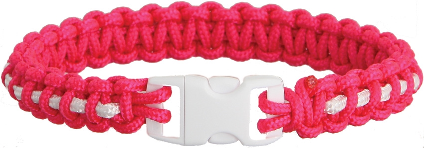 Knotty Boys KY390 Bracelet Stripe Lg Pink, White