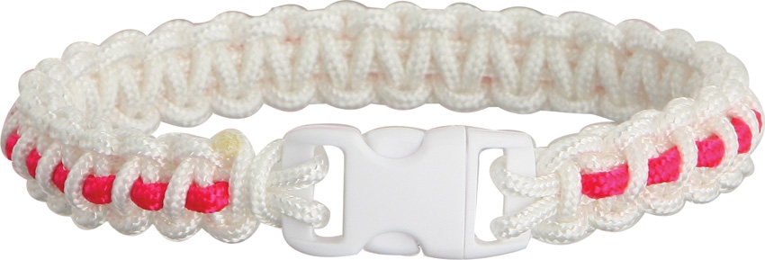 Knotty Boys KY391 Bracelet Stripe Lg White, Pink