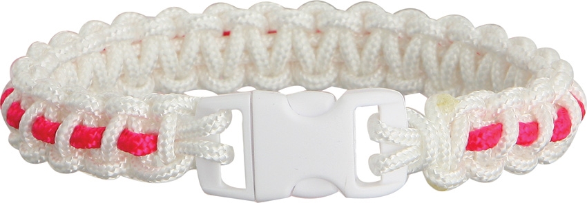 Knotty Boys KY393 Bracelet Stripe Md White, Pink