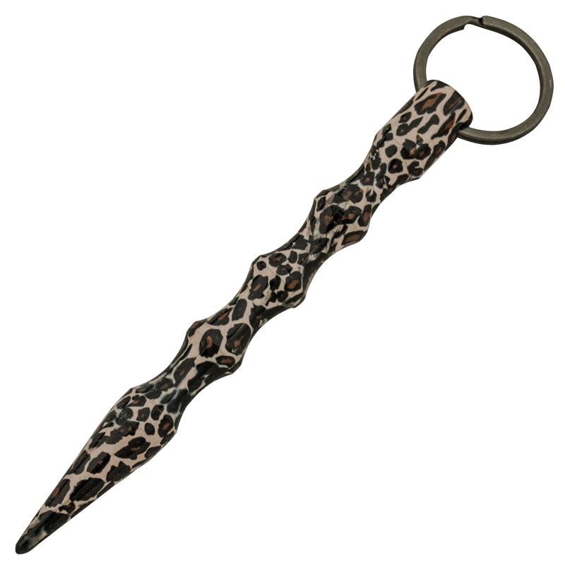 Kubotan, Pointed, Wavy, Brown Leopard