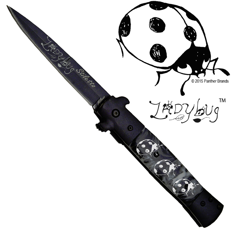 Ladybug Godfather Knife Black and White