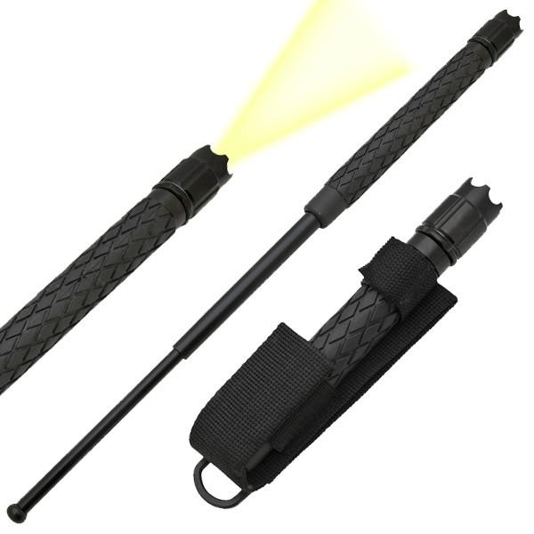 LED Light Expandable Baton, Rubber Handle, 21 inches