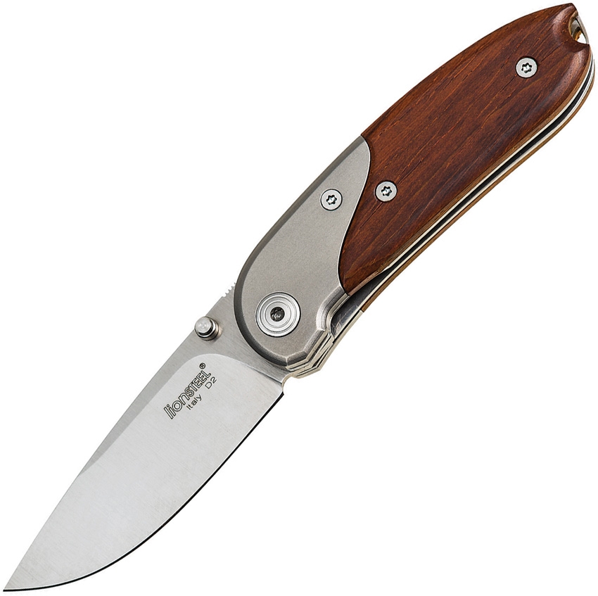 Lion Steel LST8200ST Mini Linerlock Santos Knife, Wood