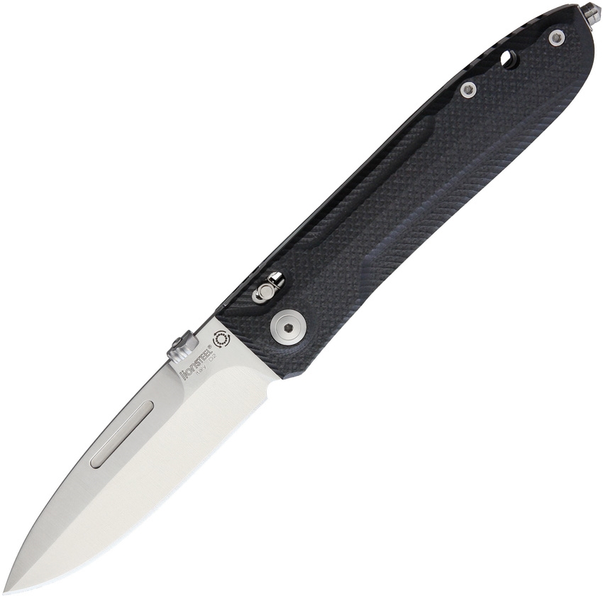 Lion Steel LST8710BK Big Daghetta G10 Knife, Black