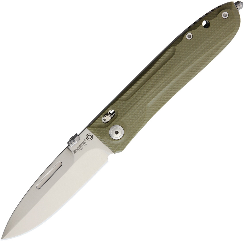 Lion Steel LST8710GR Big Daghetta G10 Knife, Green