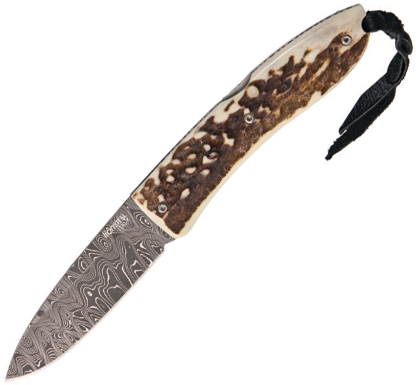 Lion Steel LST8800DCE Opera Damascus Stag Knife