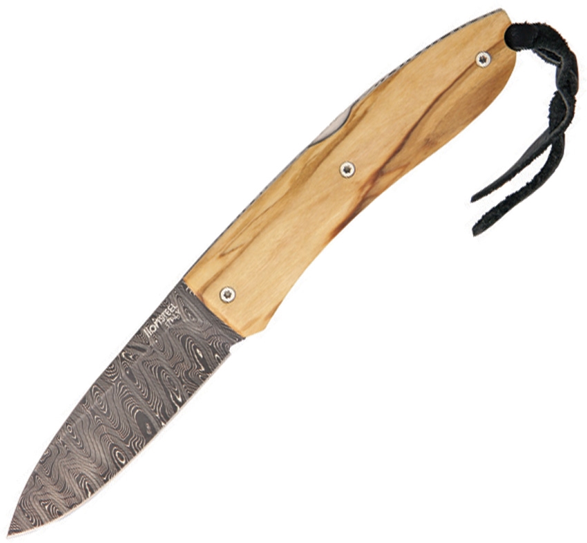 Lion Steel LST8800DUL Opera Damascus Knife Olive, Wood