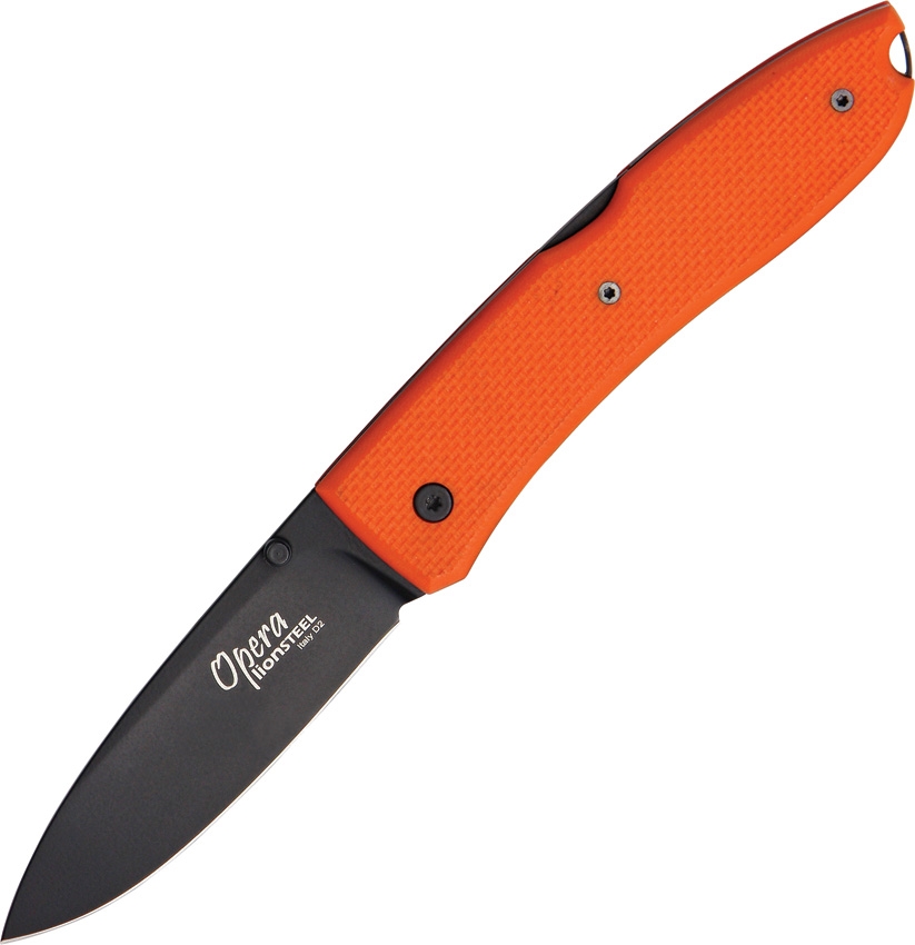 Lion Steel LST8810BOR Big Opera Knife Black, Orange