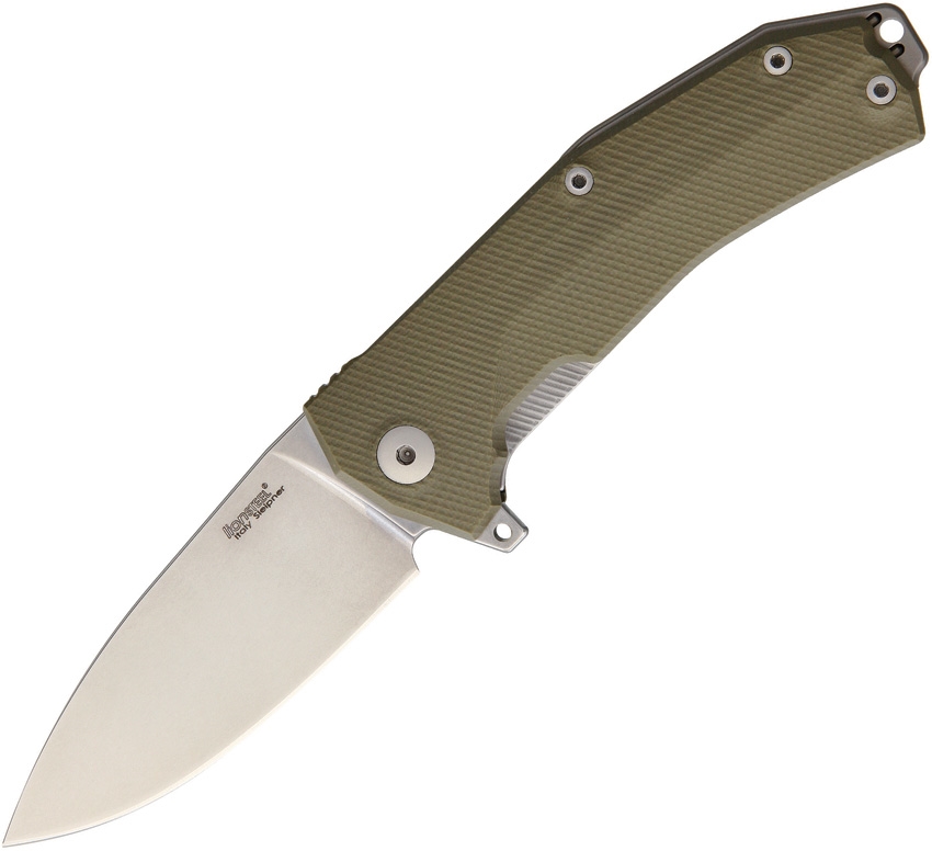 Lion Steel LSTKURGR KUR Linerlock Knife, Green