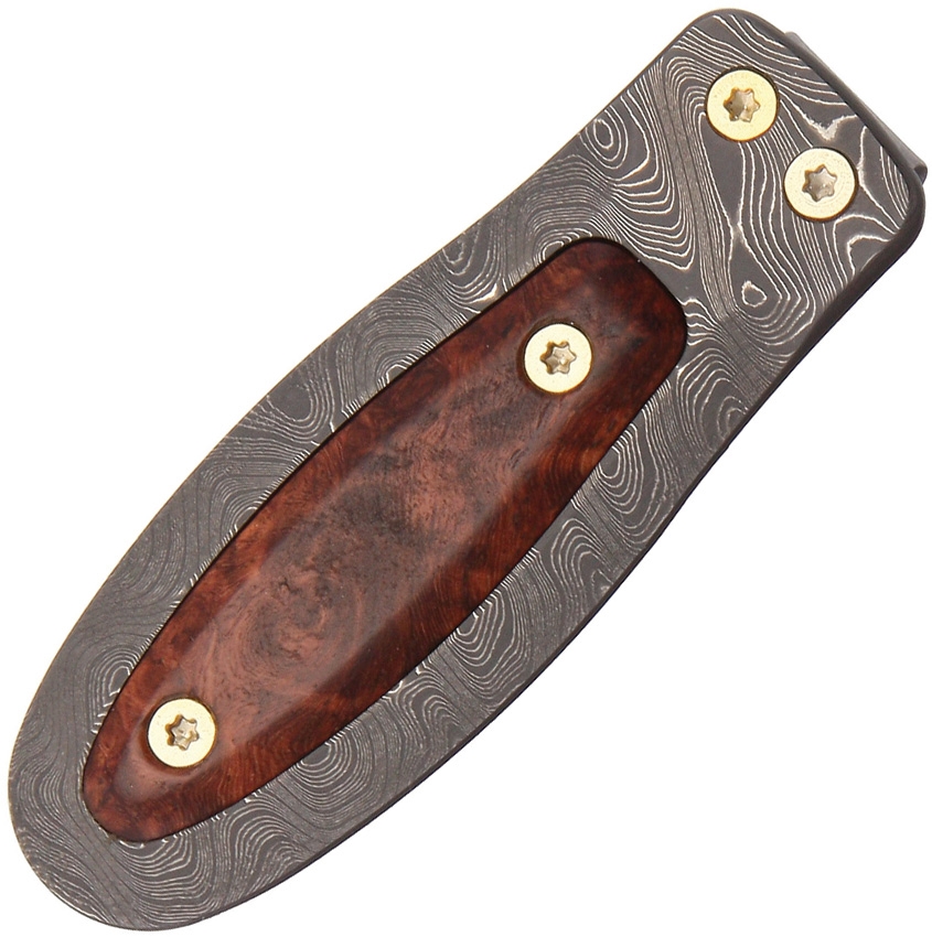 Lion Steel LSTPBDRA Money Clip Damascus Briarwood