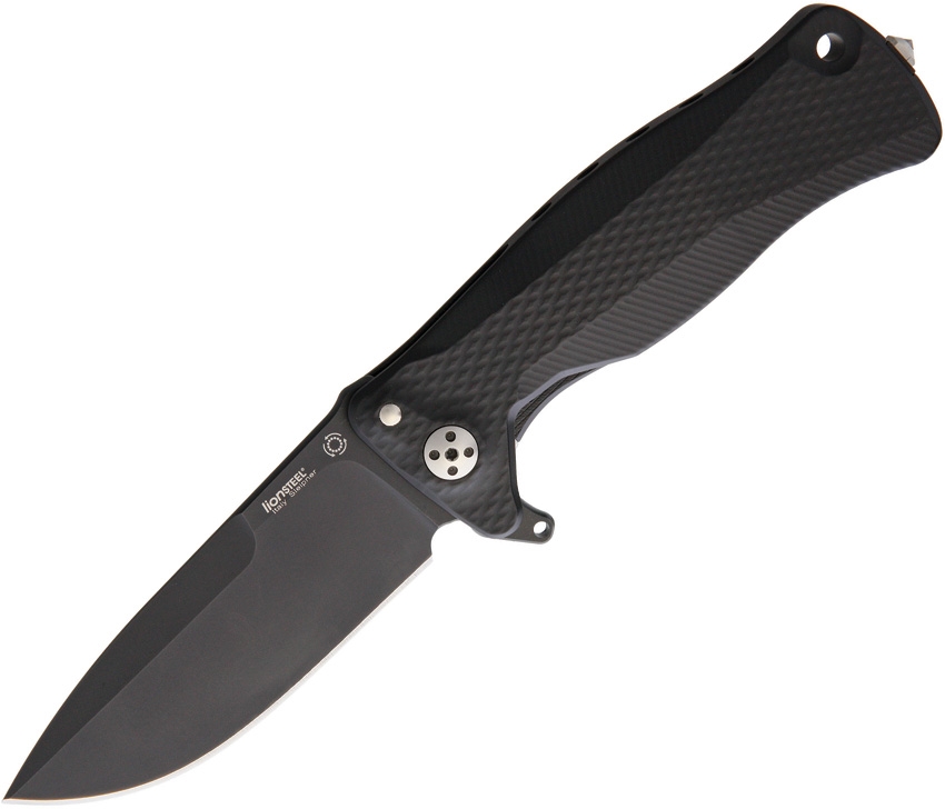 Lion Steel LSTSR11ABB SR11 Framelock Knife, Black