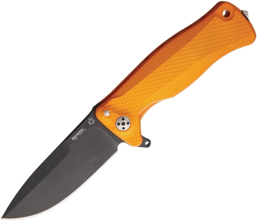 Lion Steel LSTSR11AOB SR11 Framelock Knife Black, Orange