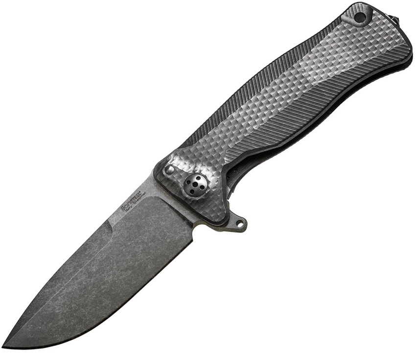 Lion Steel LSTSR11BB SR11 Framelock Titanium Knife, Black