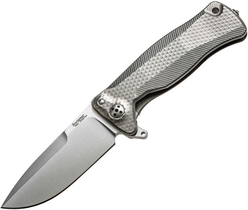 Lion Steel LSTSR11G SR11 Framelock Knife, Titanium Gray