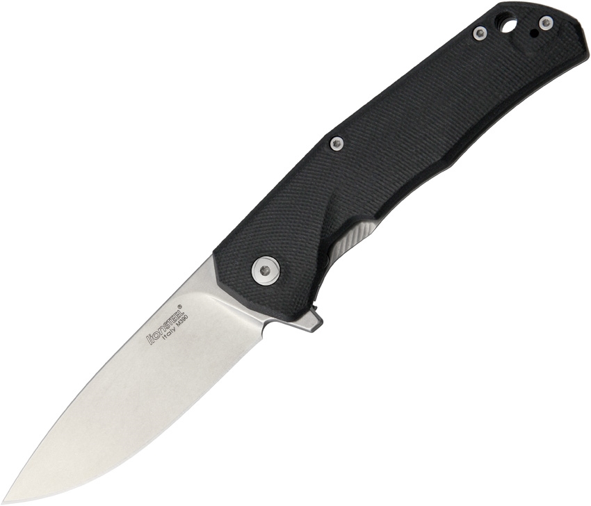 Lion Steel LSTTREGBK TRE G-10 Framelock Knife, Black