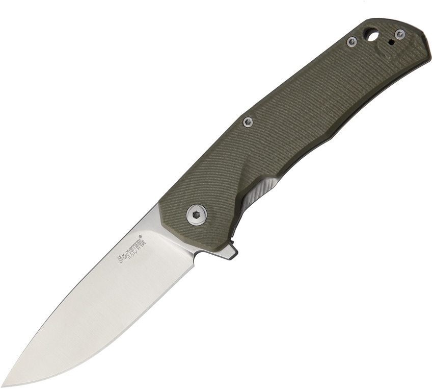 Lion Steel LSTTREGGR TRE G-10 Framelock Knife, Green