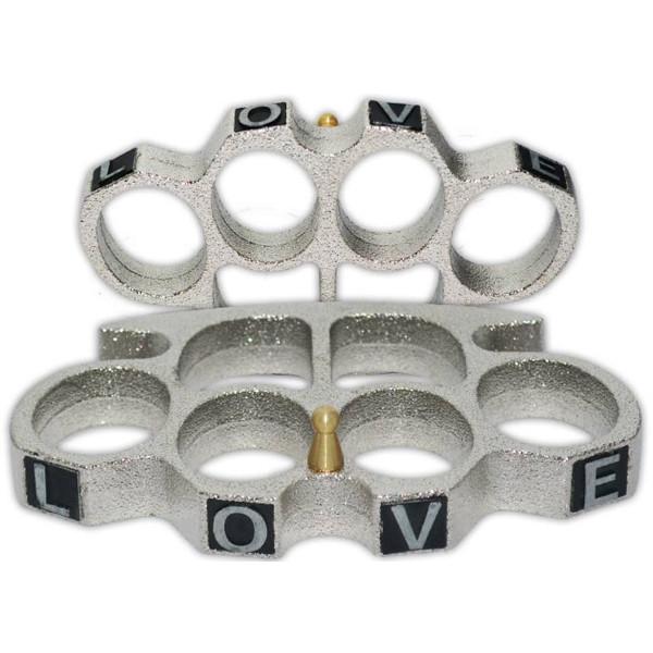 Love Knuckles, Large, Silver