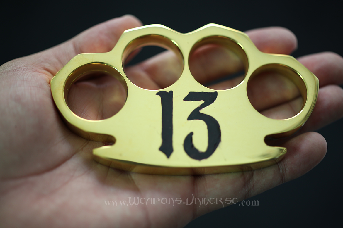 Lucky 13 Real Brass Knuckles, Black