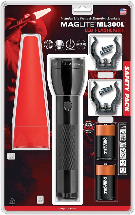 Mag-Lite ML50449 ML300L LED Safety Pack