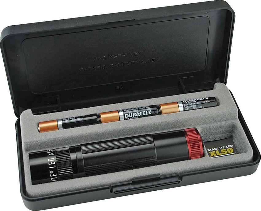 Mag-Lite ML63254 XL50 LED Flashlight, Red