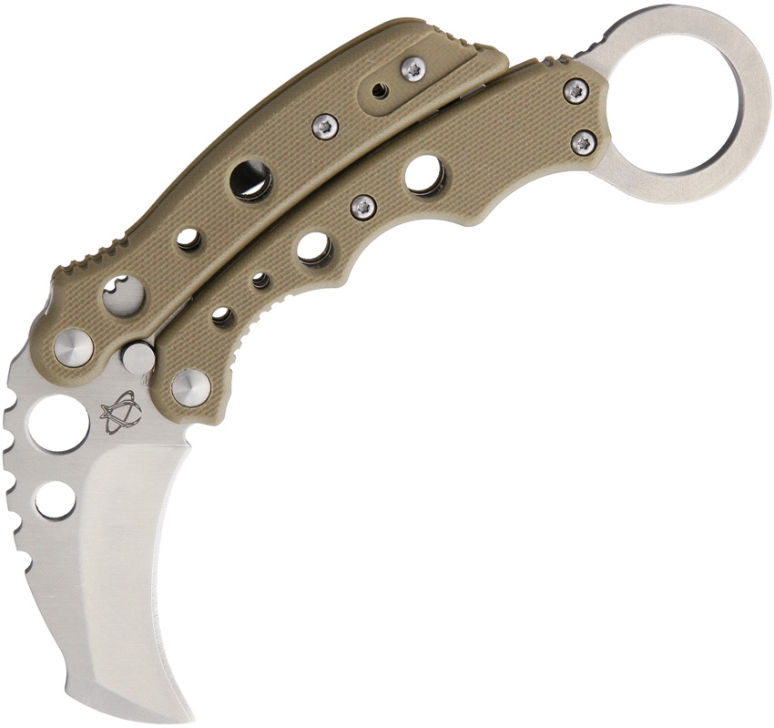 Mantis MANMK4DT Vuja De Karambit Knife, Desert Tan