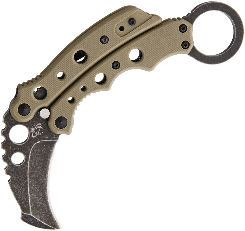 Mantis MANMK4DTSW Vuja De Karambit Knife, Desert Tan