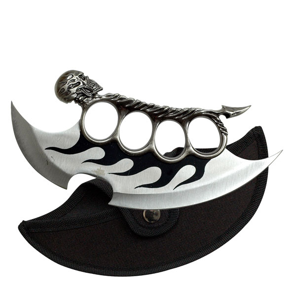 Master Cutlery FM-575 Flaming Skull Knuckle Knife