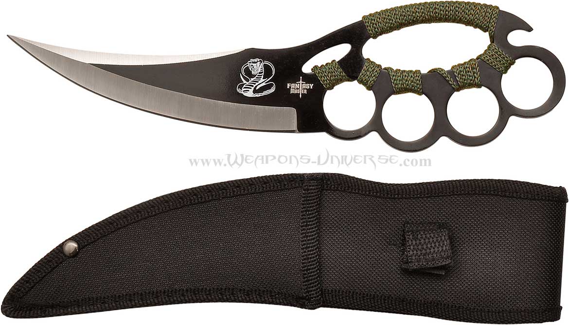 Master Cutlery FM-617R Scorpion Knuckle Trench Knife, Green