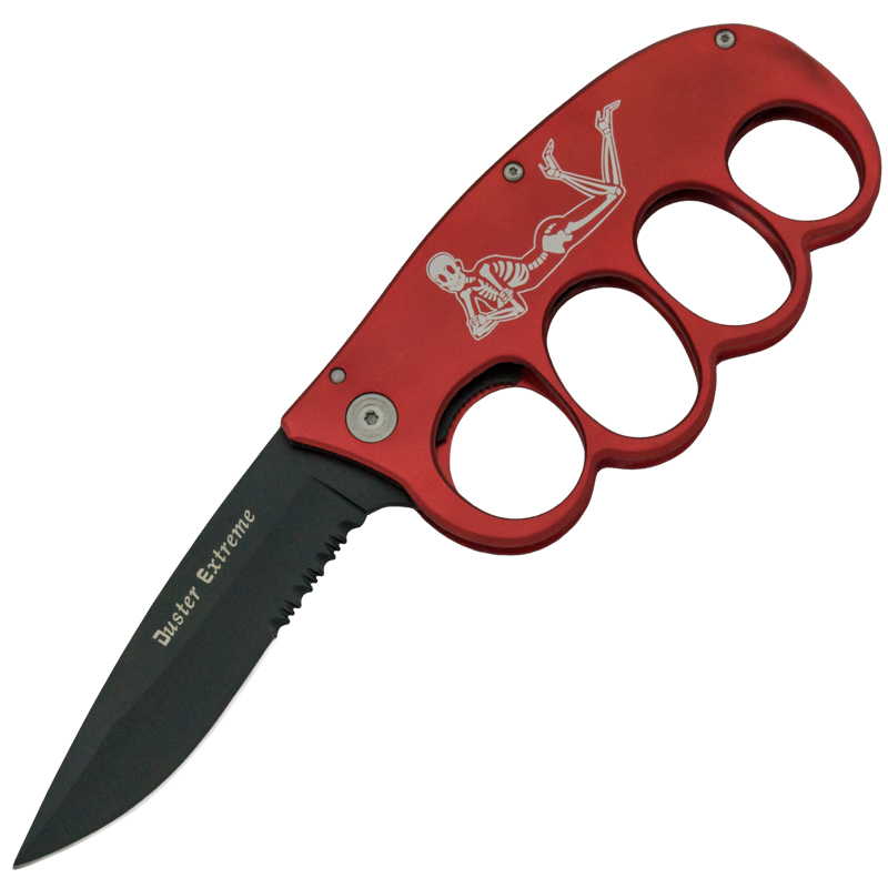 Miss New Boney Trench Knuckle Knife Duster Extreme Red Knife