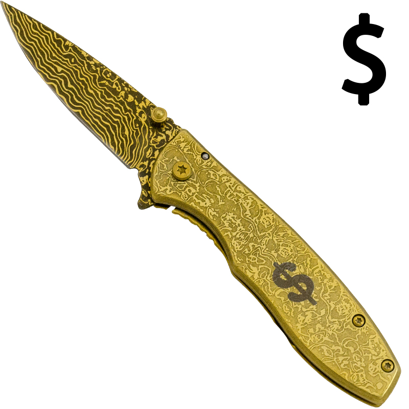 Money on My Mind Spring Assisted Knife