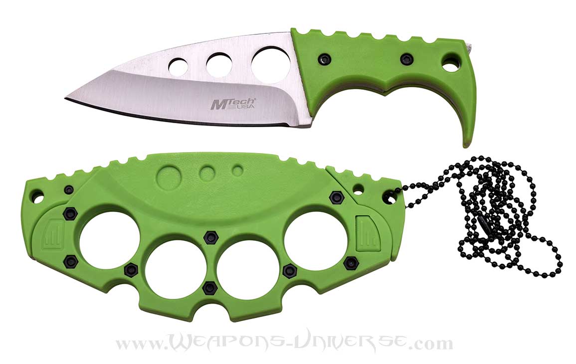 MTech MT-20-47BK Tactical Knuckle Neck Knife, Green