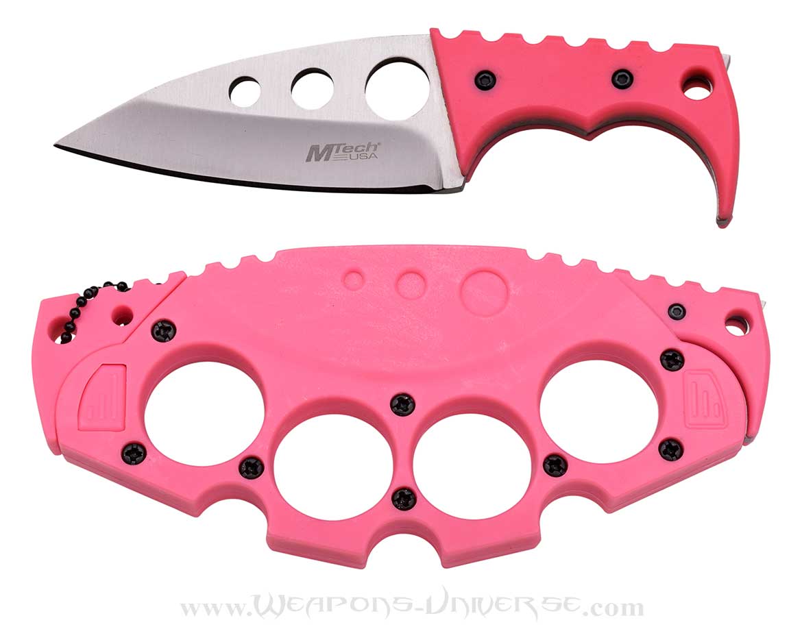 MTech MT-20-47PK Tactical Knuckle Neck Knife, Pink