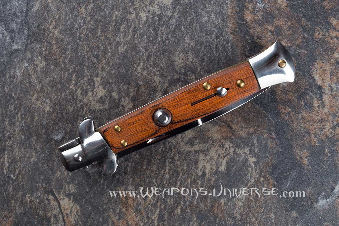 Natural Wood Switchblade Automatic Knife