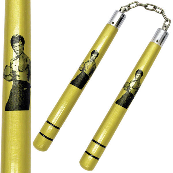 Nunchucks, Bruce Lee, Wood, Gold