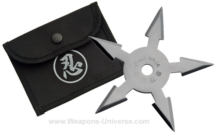 Pentagonal Shuriken, Semi Pro, 5 Pointed, Silver, 4 inches