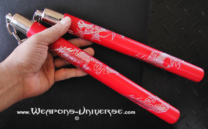 Rattan Dragon, Nunchuck, Red