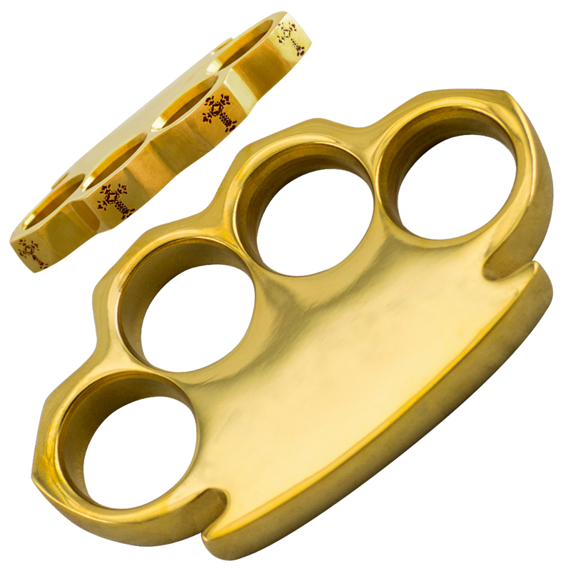 Real Brass Knuckles, Heavy Duty, Red Crosses