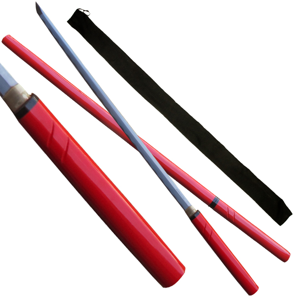 Red and Silver Full Tang Katana Samurai Sword